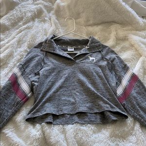 Quarter Button Cropped Sweater